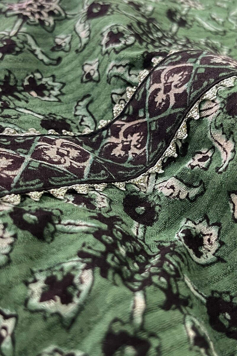 Bagru Hand Block-Printed Straight Cotton Dobby Kurta