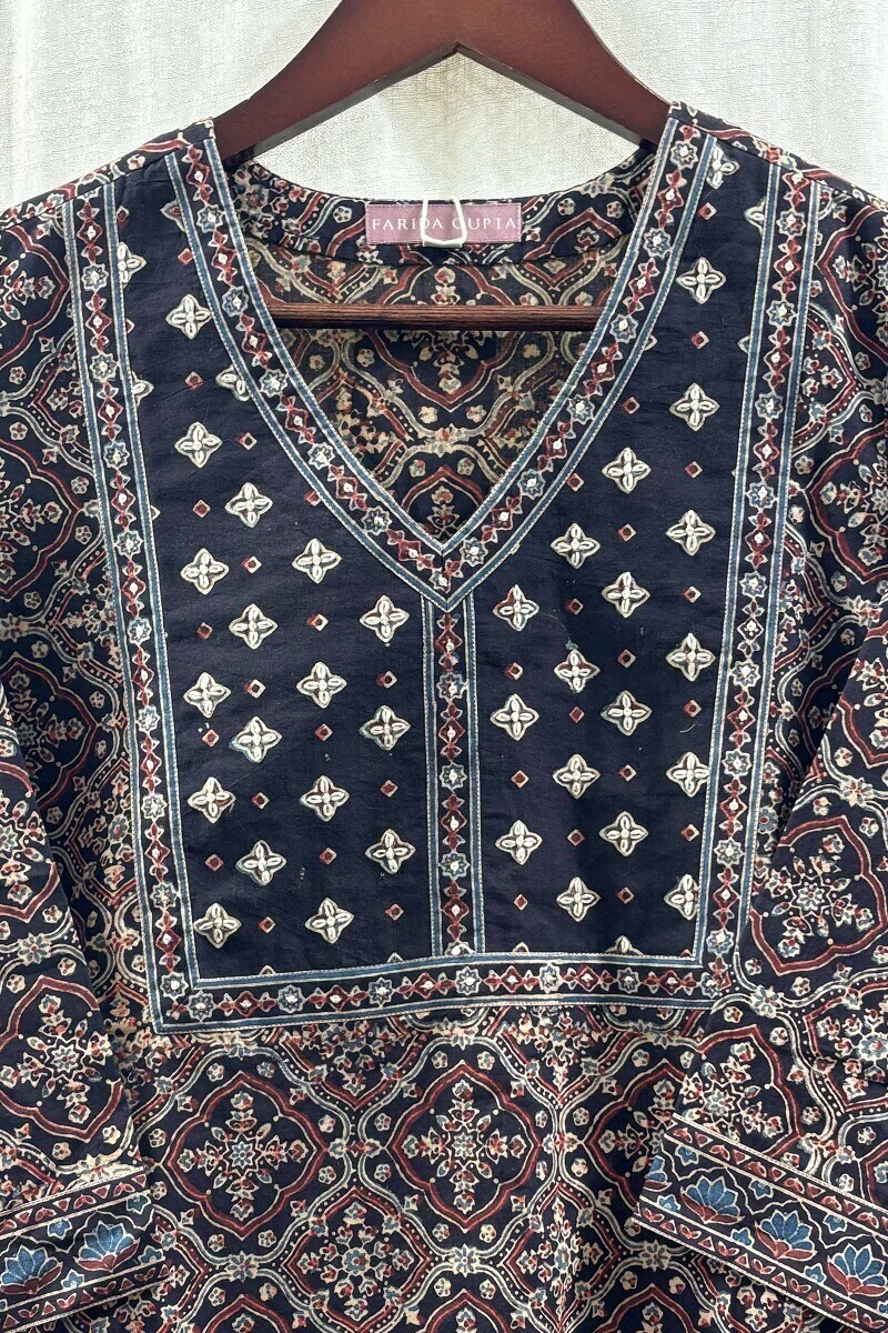 Black Hand Block-Printed for Women, Tops