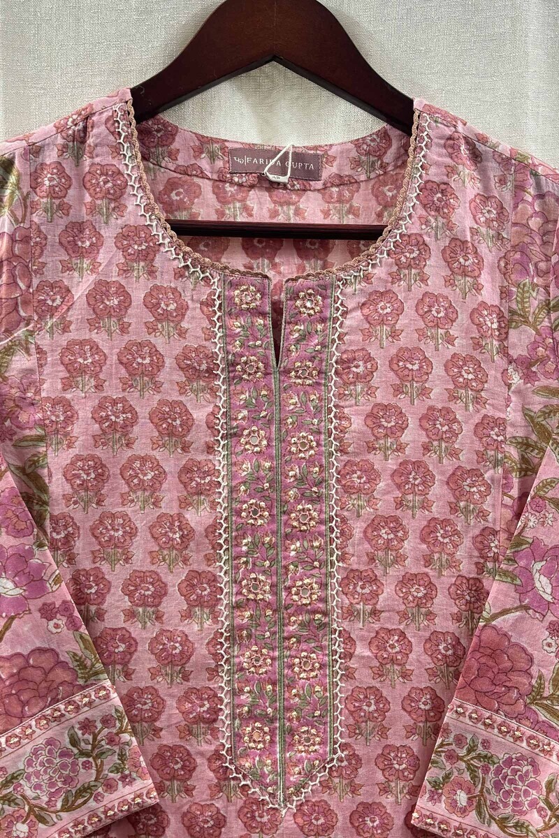 Handcrafted Cotton A Line Kurta