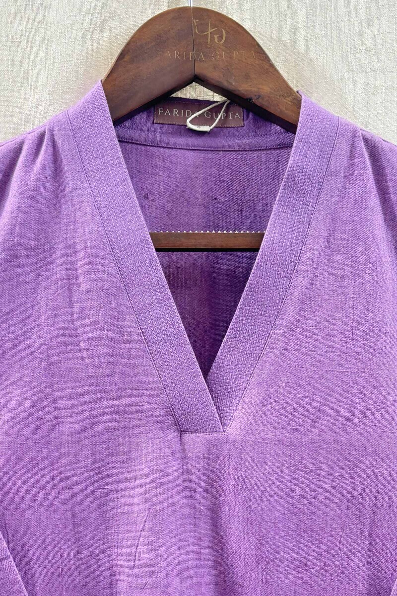 Purple Handcrafted Straight Kurta