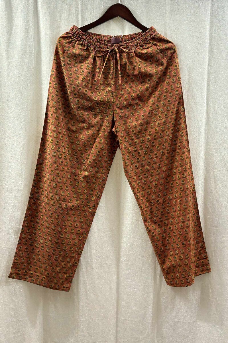 Pink Block-Printed Loungewear Set