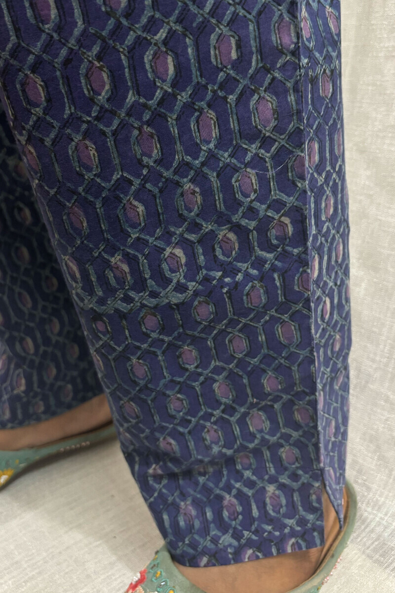 Hand Block-Printed Narrow Pants