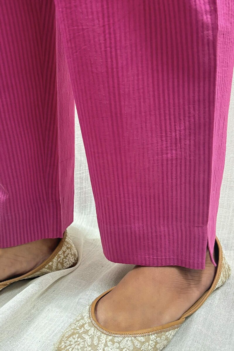 Handcrafted Cotton Narrow Pants