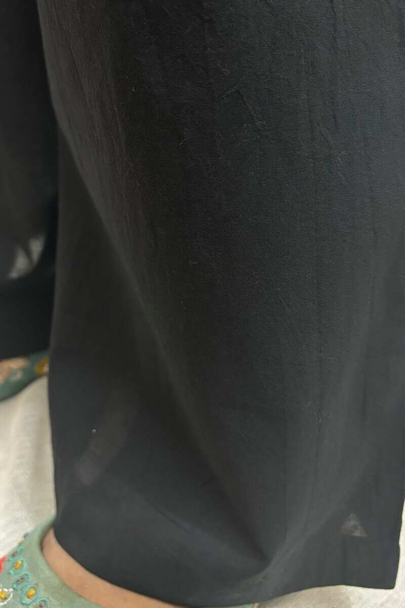Black Handcrafted Cotton Farsi