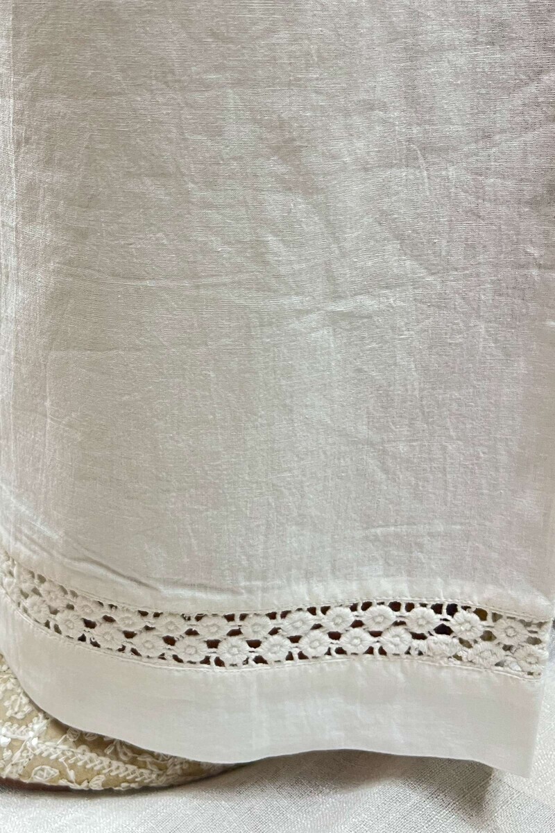 White Handcrafted Cotton Farsi