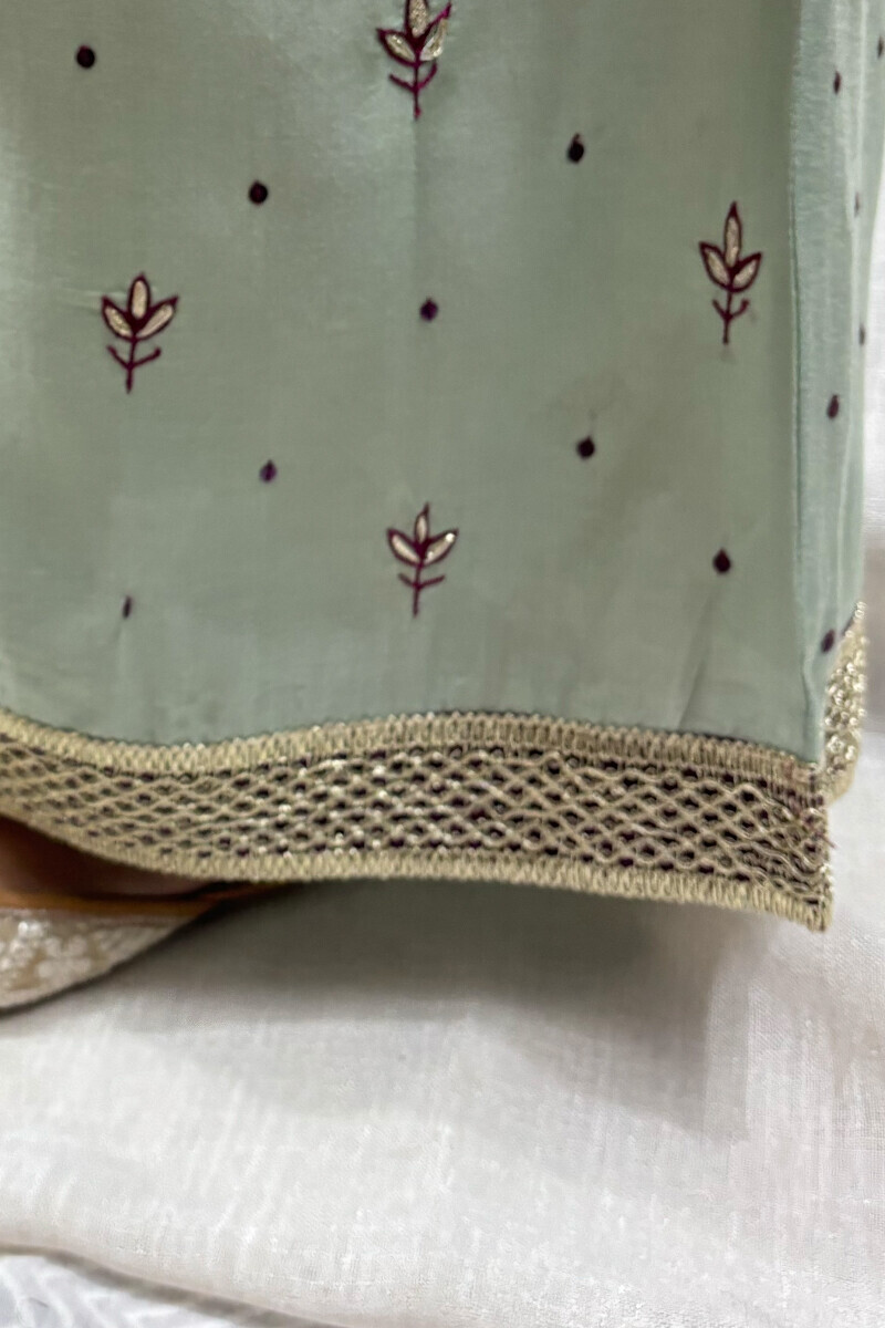 Mint Green Handcrafted Modal Palazzo