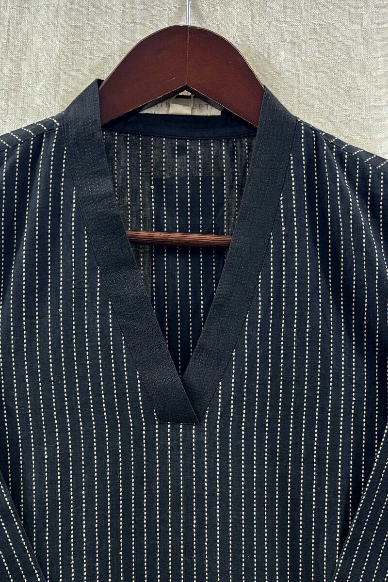 Blue Handloom Cotton Plain Kurta