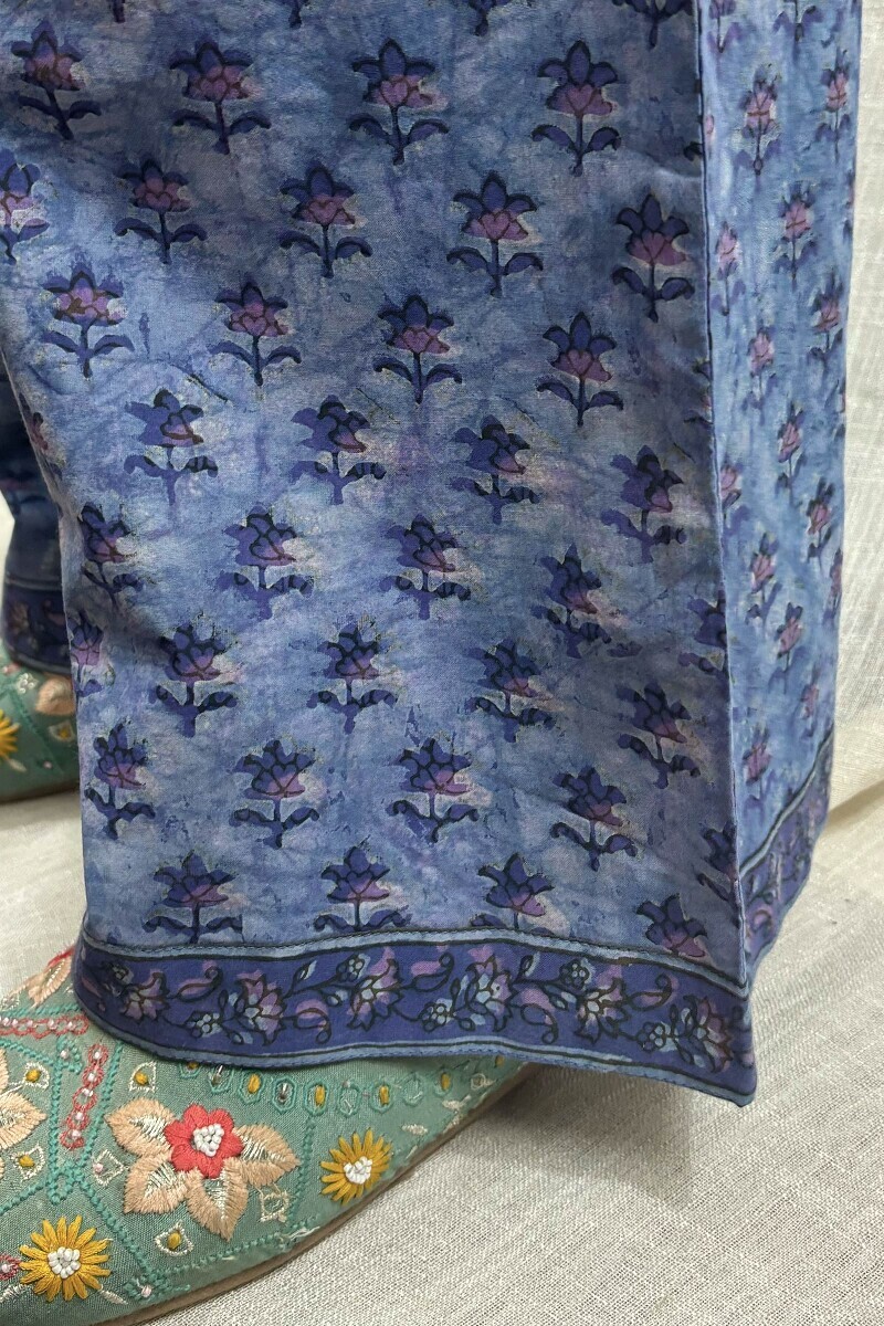Purple Hand Block-Printed Farsi