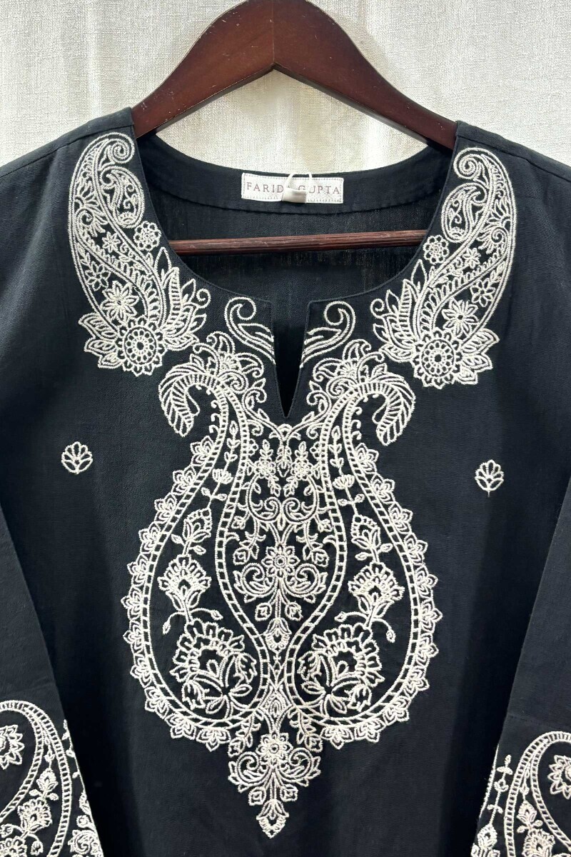 Embroidered Cotton Straight Kurta