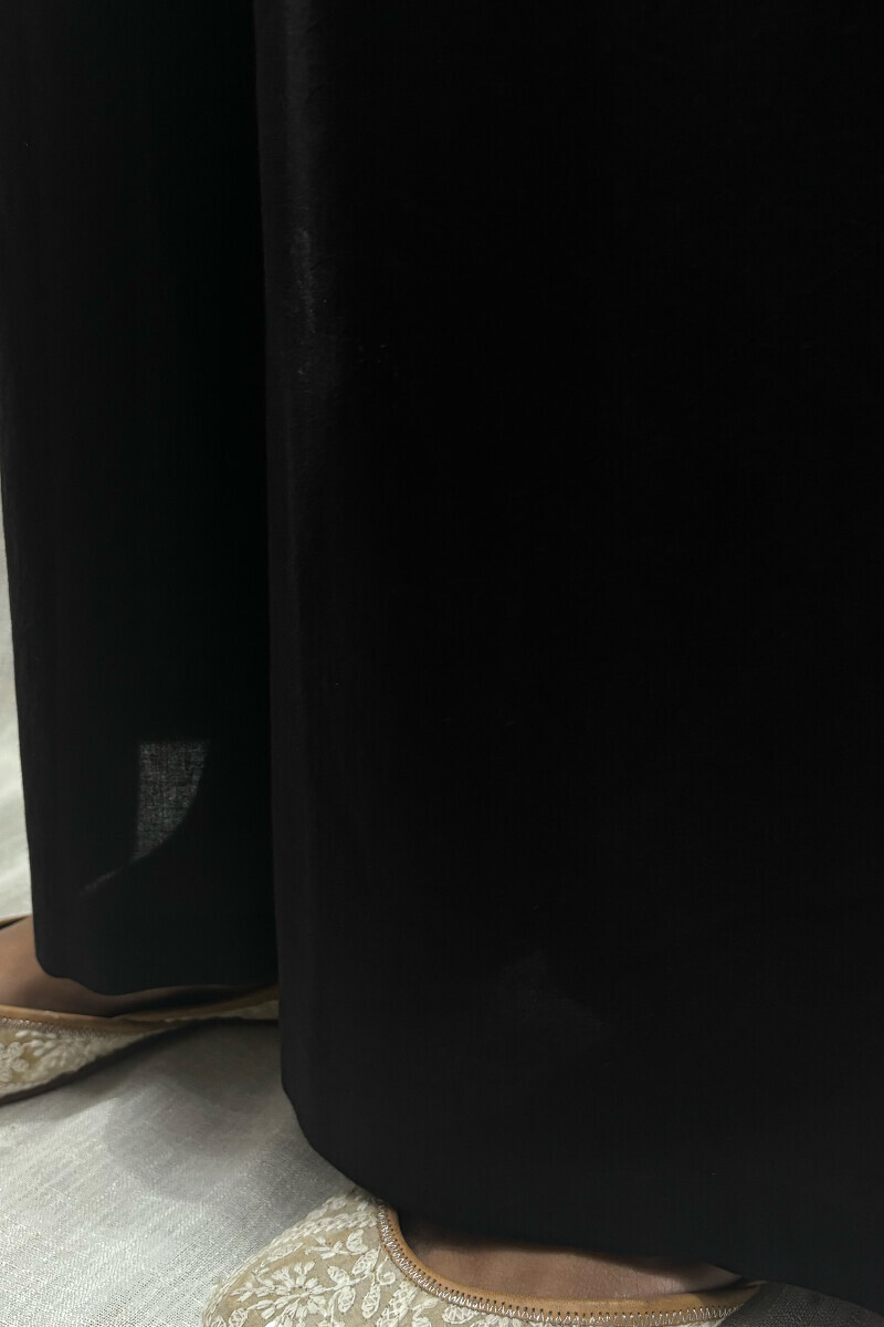 Black Hand Block-Printed Modal Farsi