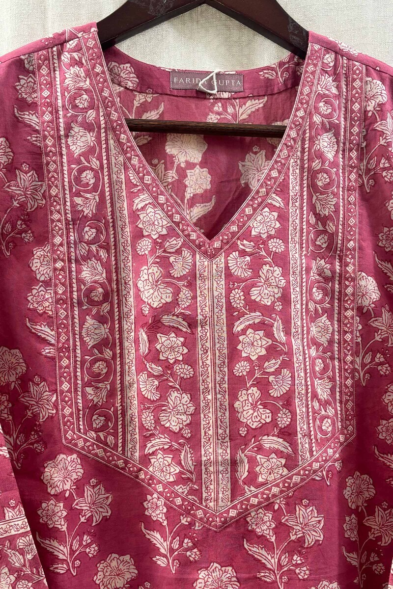 Pink Hand Printed Top