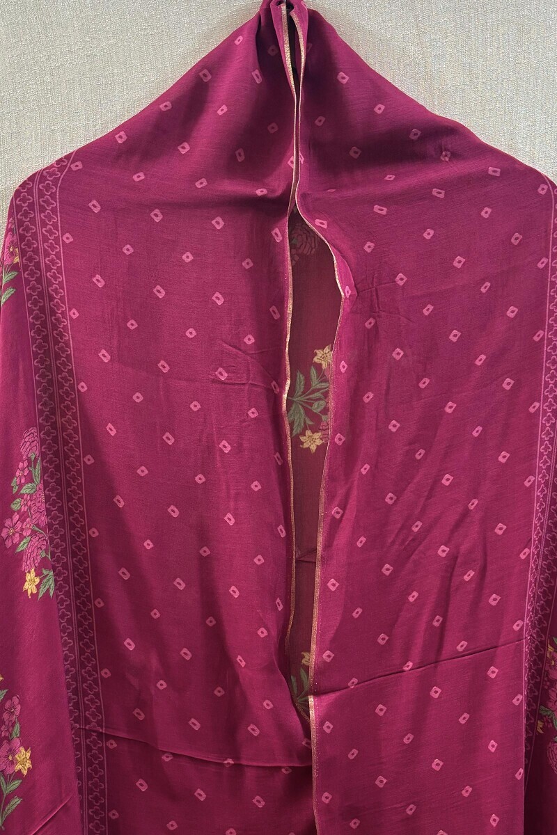 Pink Viscose Dupatta