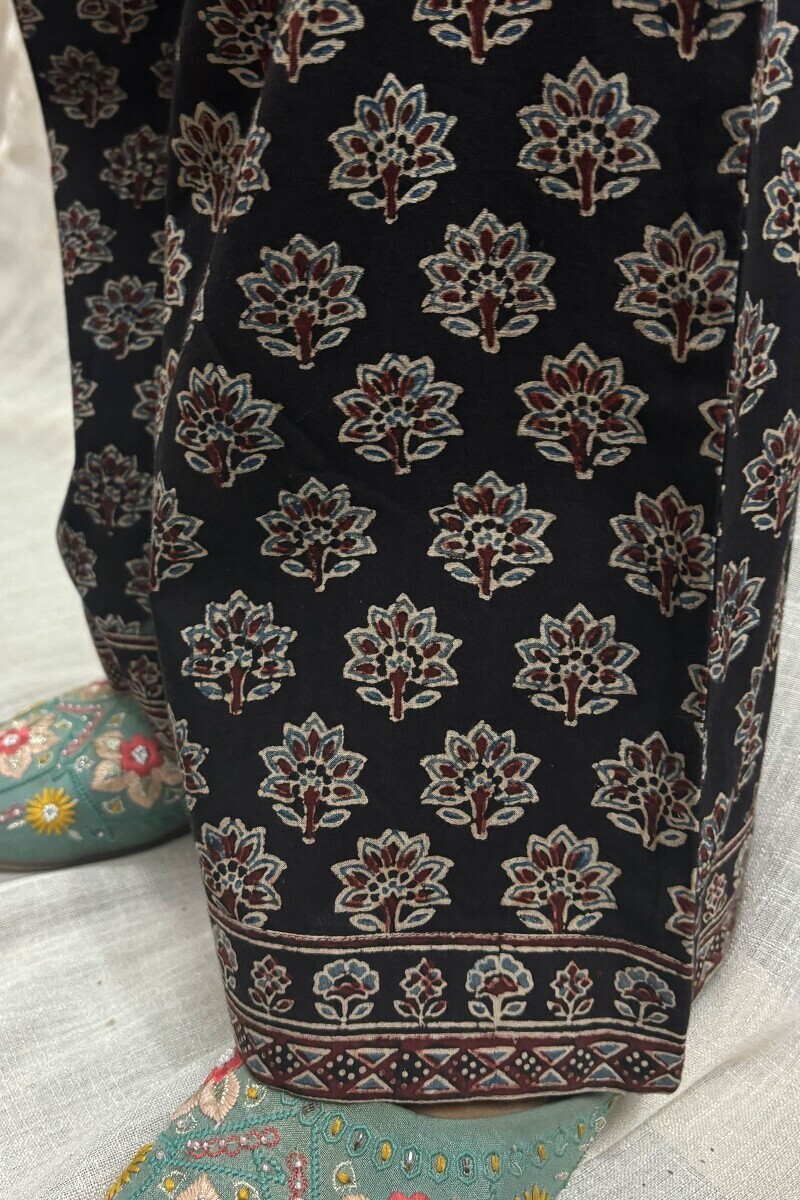 Black Hand Block-Printed Farsi