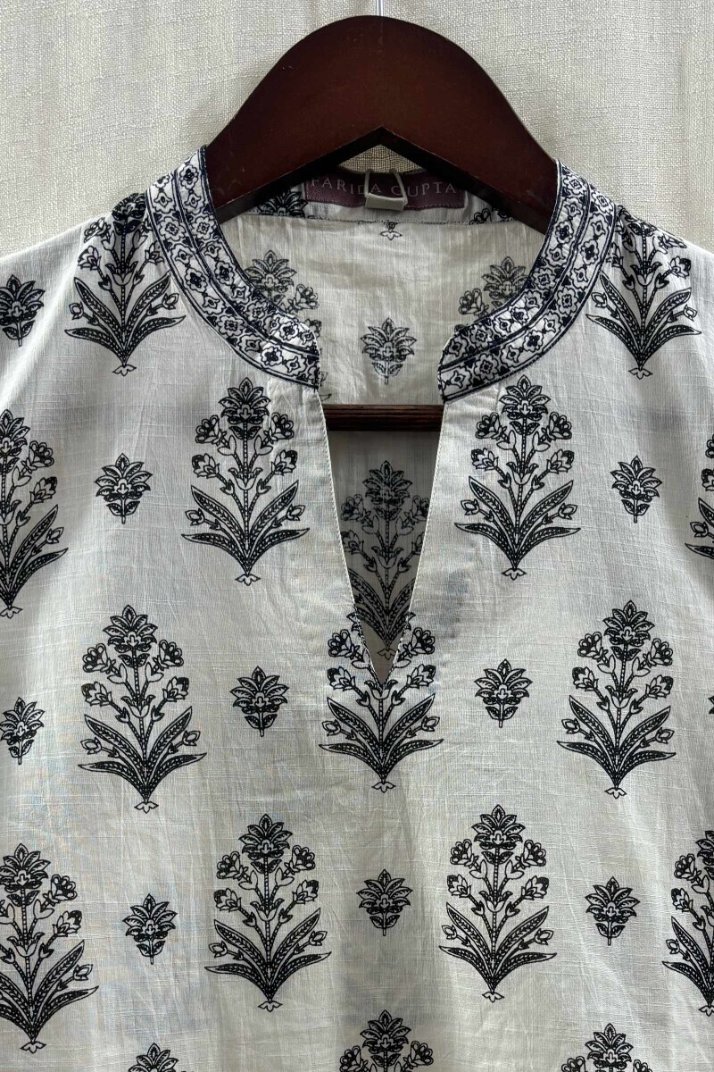 White Sanganeri Top
