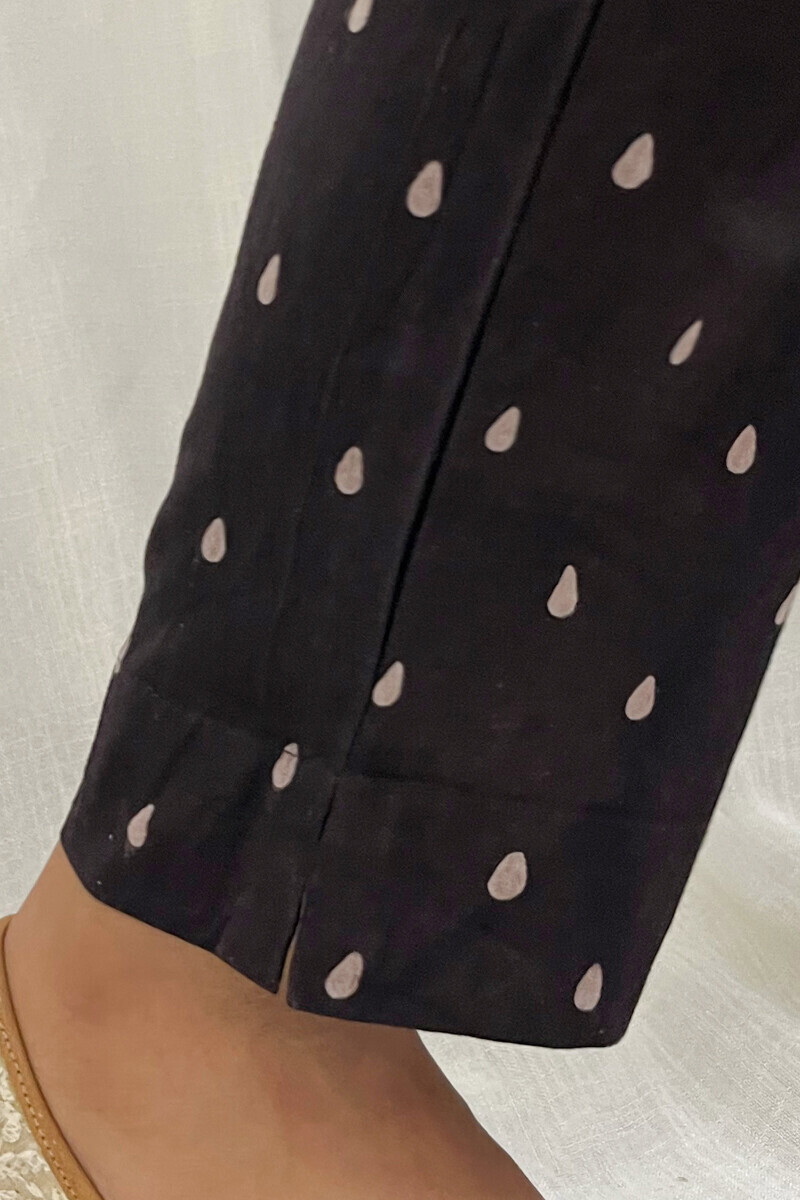 Ajrak Hand Block-Printed Cotton Narrow Pants
