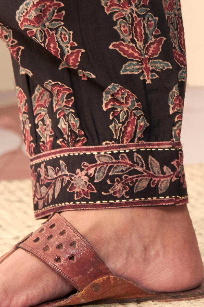 Ajrak Hand Block Printed Cotton Izhaar Pants