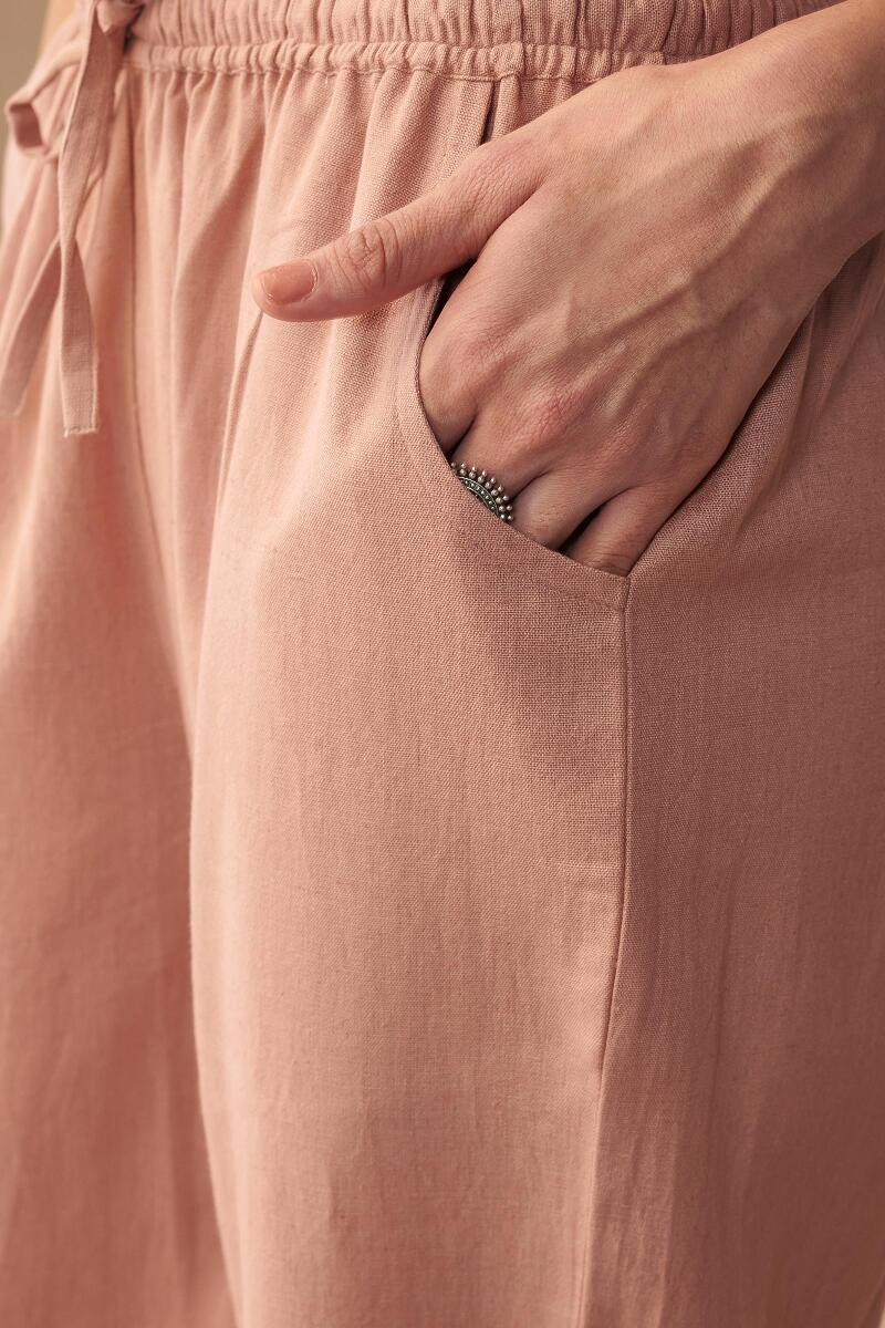 Pink Handcrafted Cotton Pants