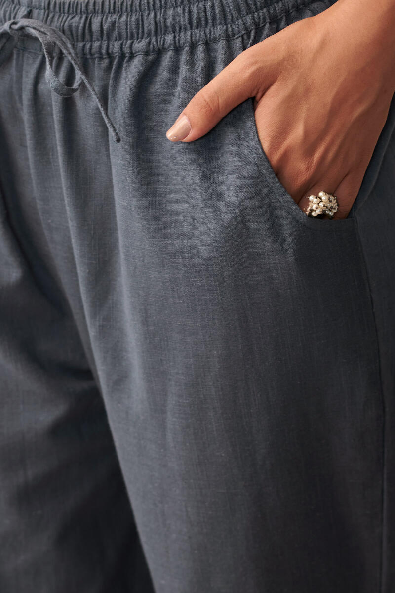Blue Handcrafted Cotton Pants