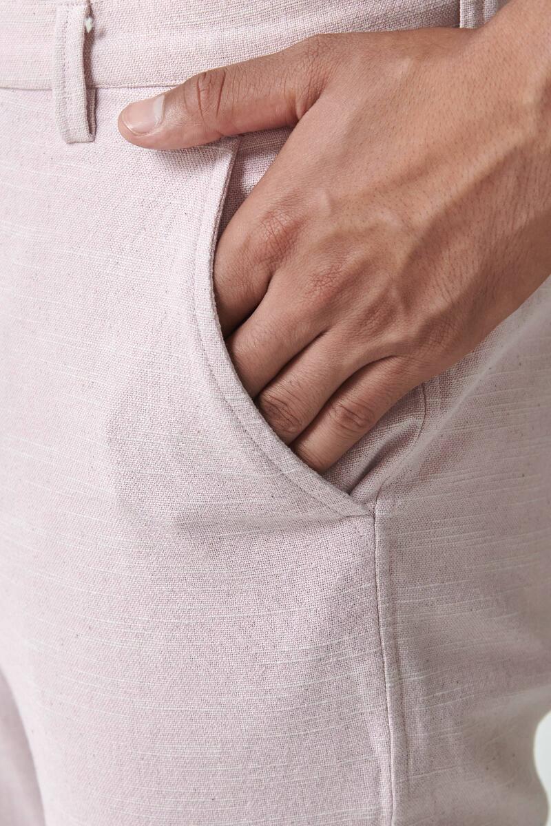 Pink Handcrafted Cotton Pants