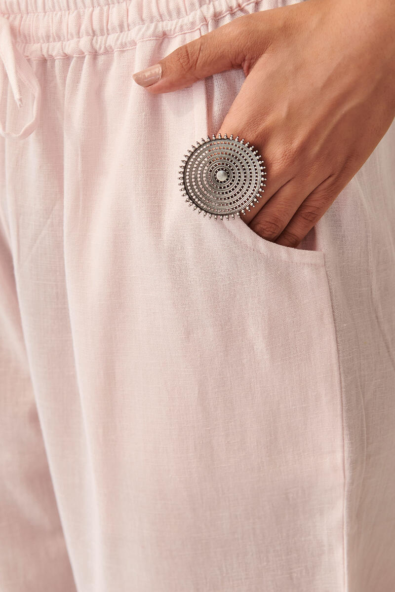 Pink Handcrafted Cotton Pants