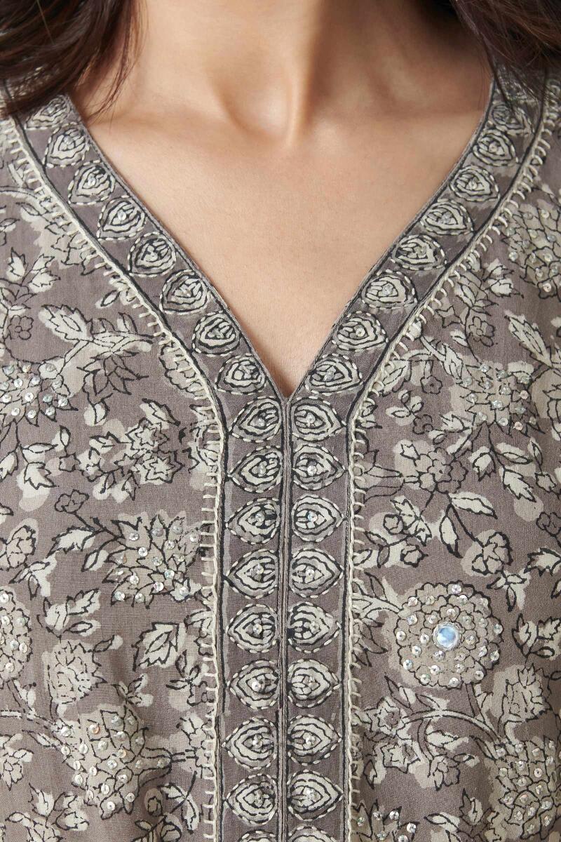 Bagru Hand Block Printed A-line Cotton Kurta