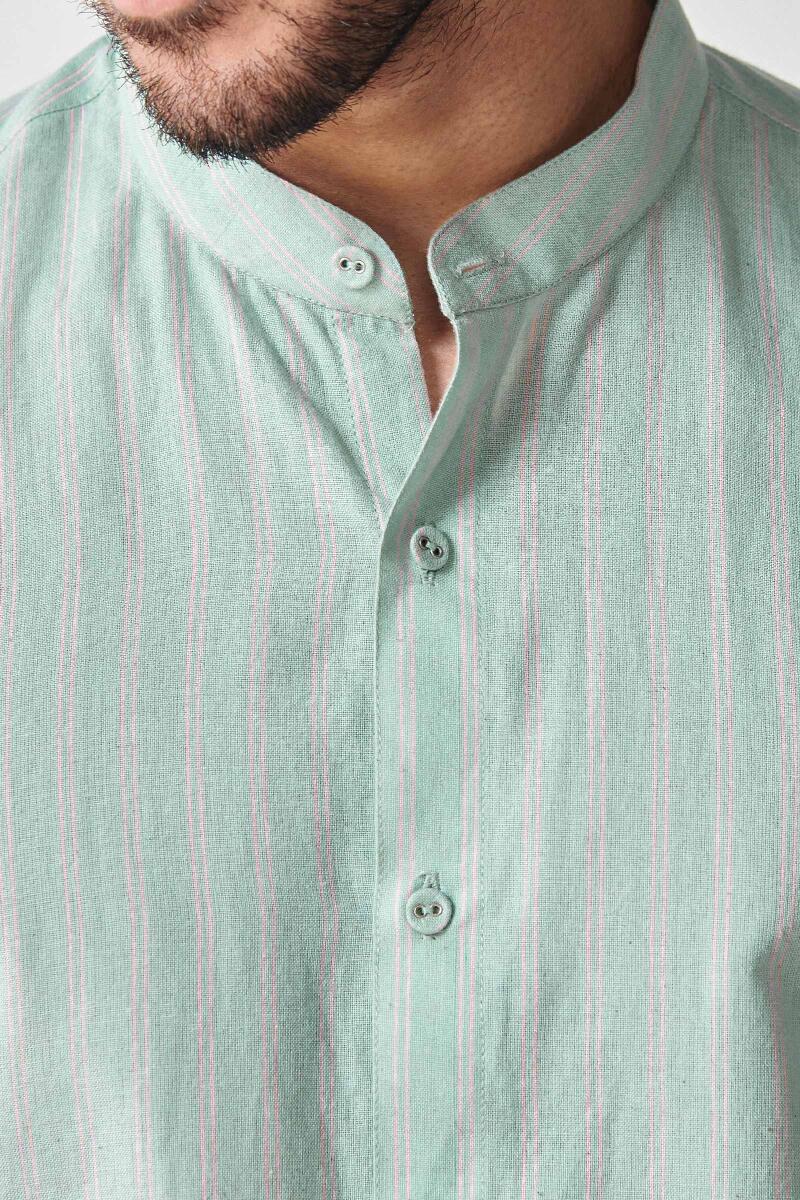 Green Handcrafted Cotton Shirt