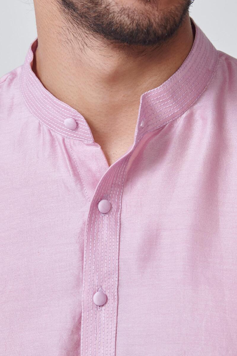 Purple Handcrafted Chanderi Kurta