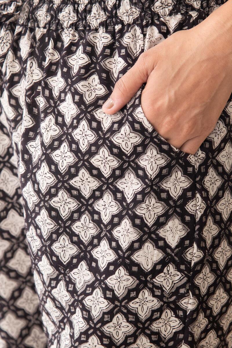 Bagru Hand Block Printed Cotton Narrow Pants