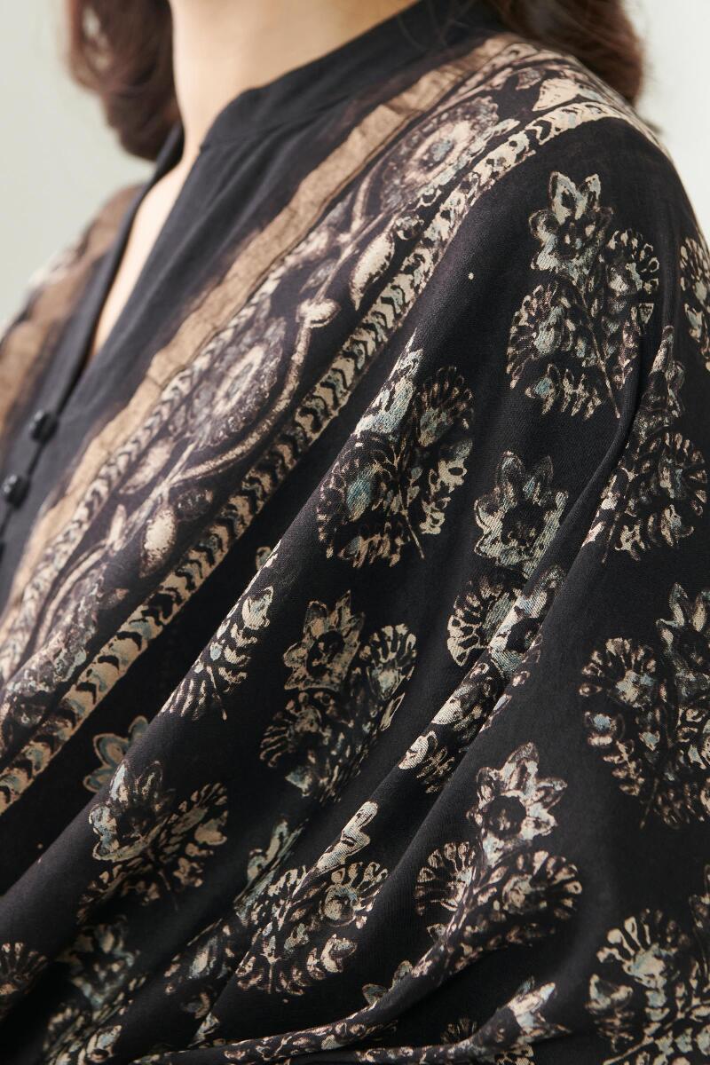 Ajrak Hand Block Printed Chanderi Dupatta