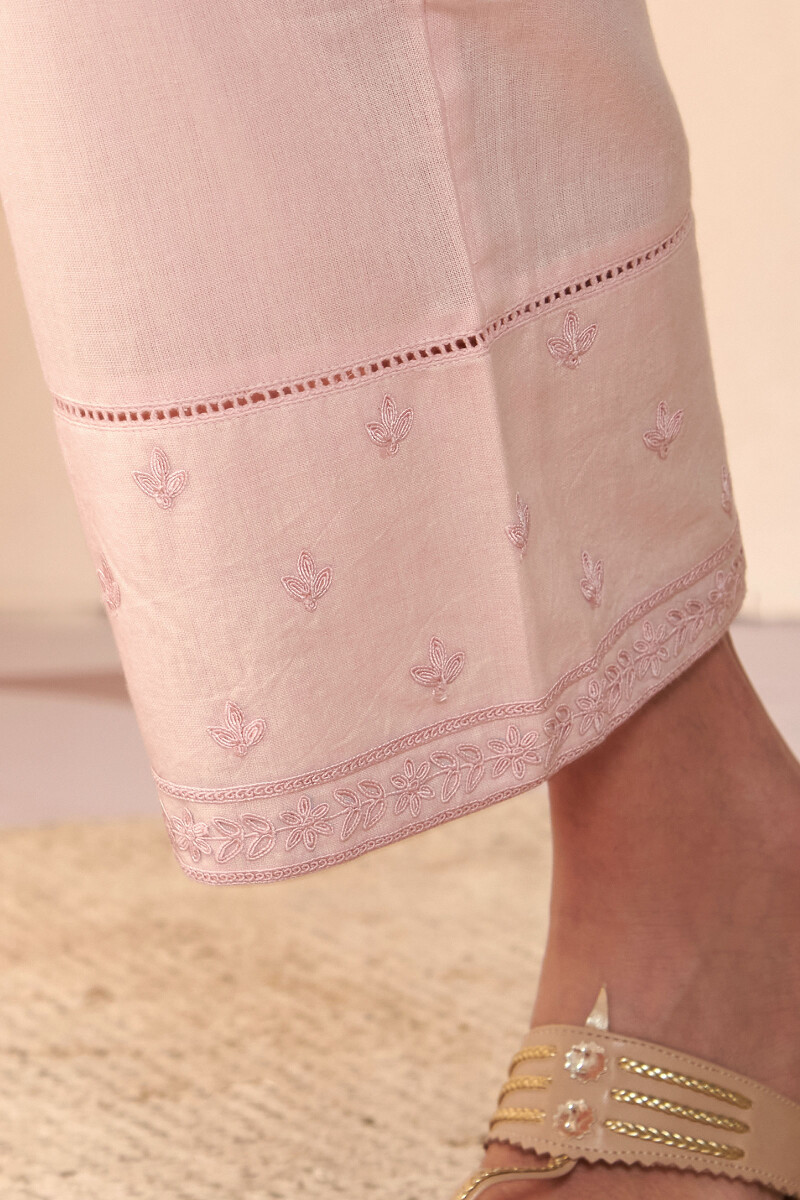 Pink Handcrafted Cotton Farsi Pants