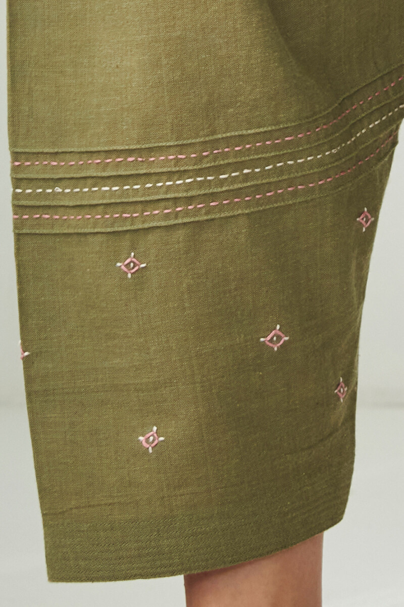 Green Handcrafted Cotton Salwar