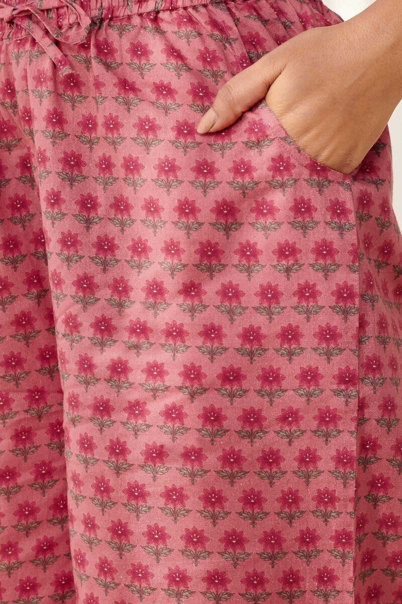 Pink Printed Cotton Farsi