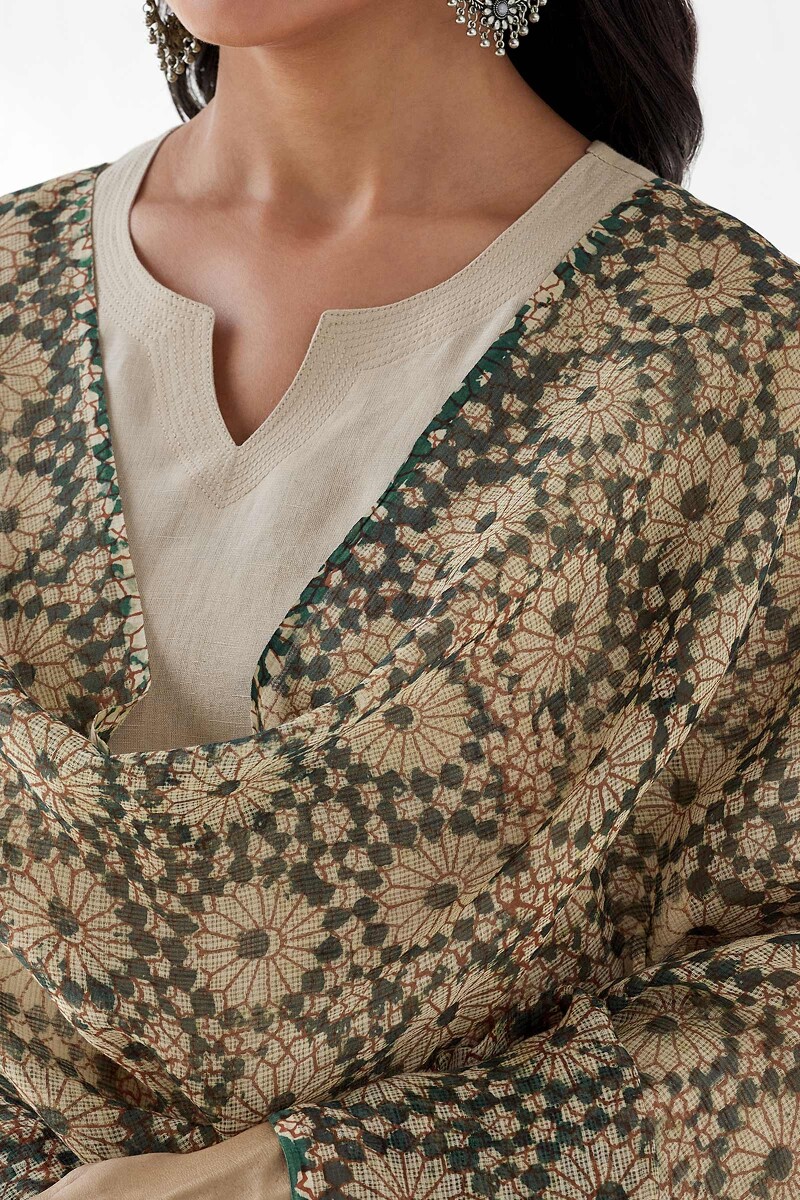 Bagru Hand Block Printed Kota Dupatta