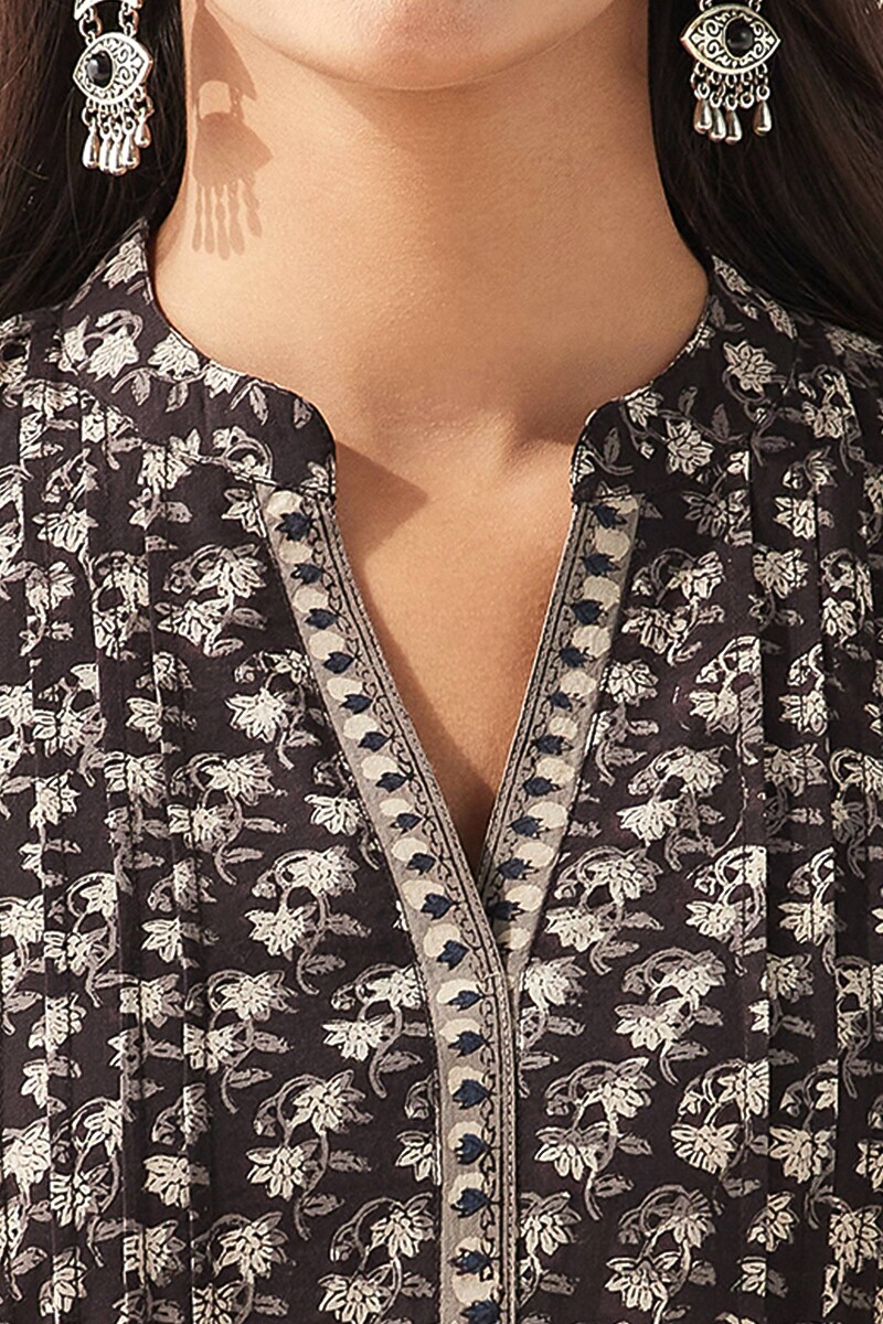 Bagru Hand Block Printed Straight Cotton Kurta