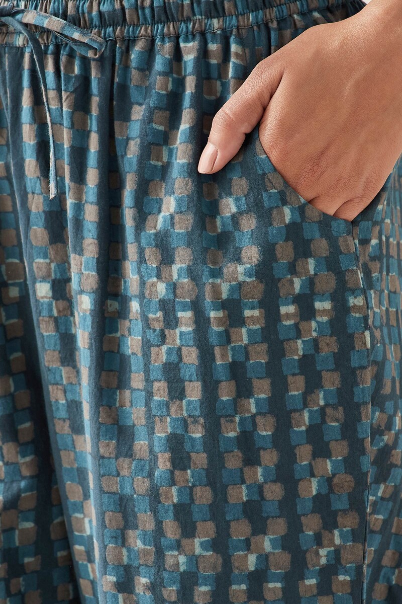 Akola Hand Block Printed Cotton Narrow Pants