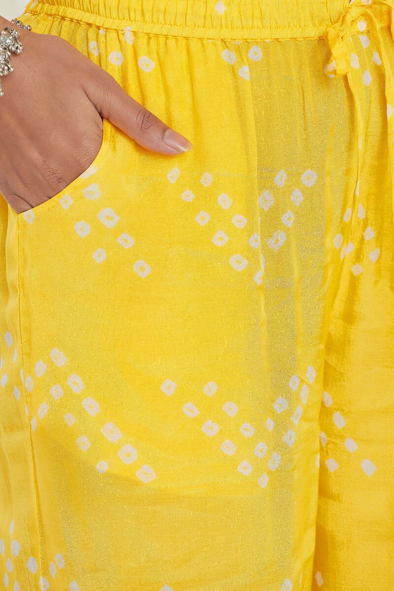 Yellow Printed Modal Farsi