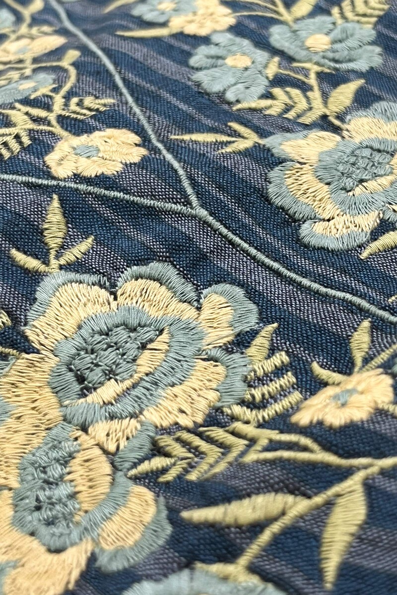 Blue Handcrafted Straight Handloom Kurta