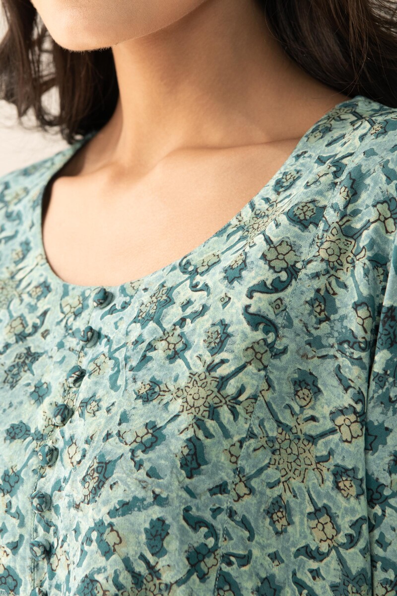 Akola Hand Block Printed Cotton Modal Top