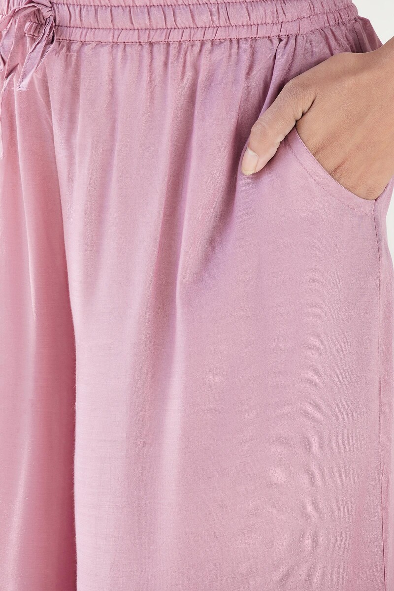 Purple Handcrafted Modal Palazzos