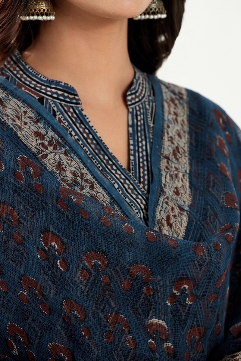 Bagru Hand Block Printed Kota Dupatta