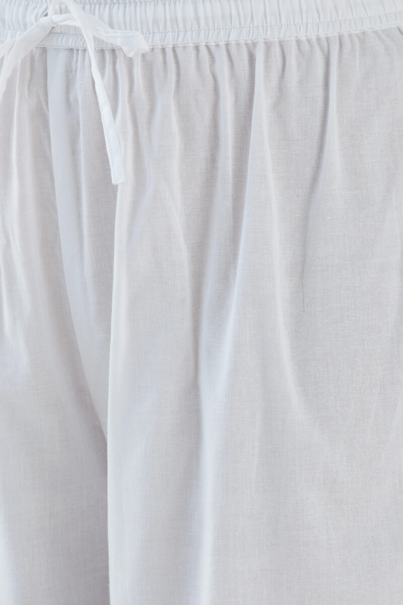 White Handcrafted Cotton Izhaar Pants