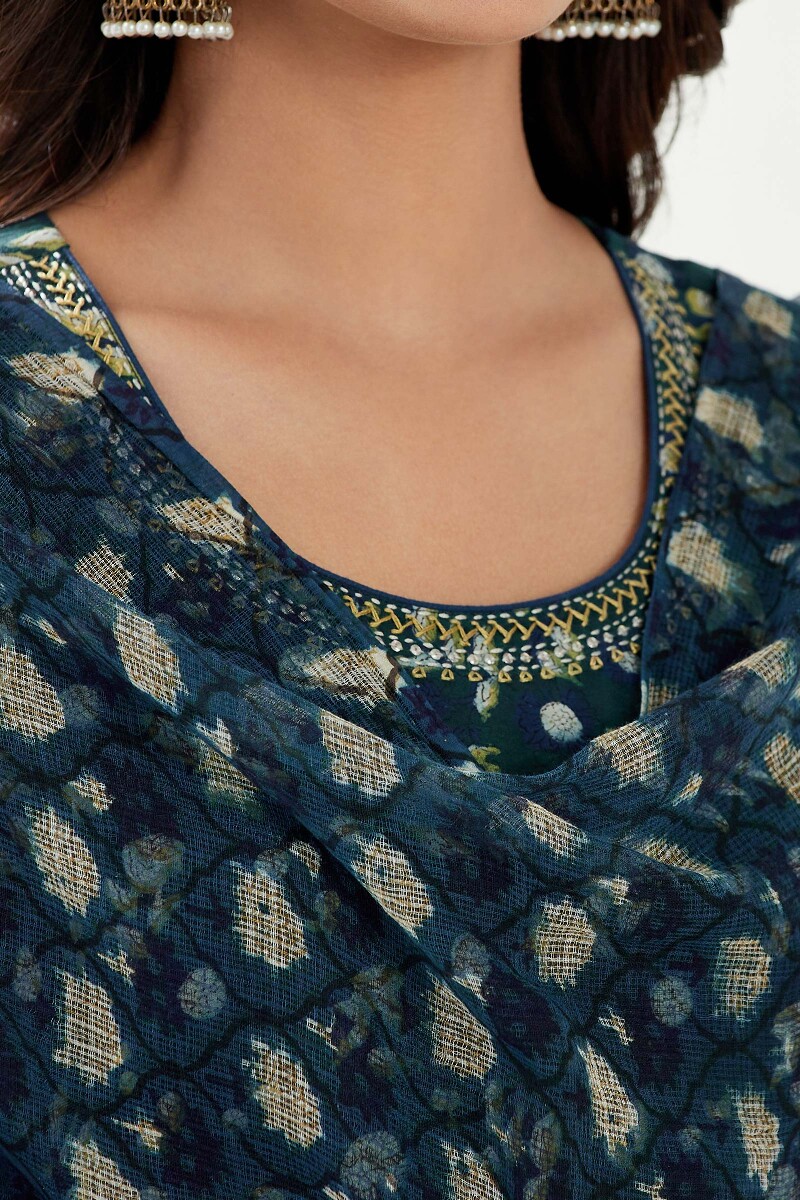 Bagru Hand Block Printed Kota Dupatta