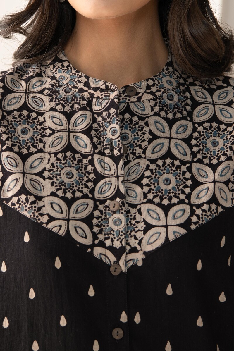 Ajrak Hand Block Printed Cotton Top