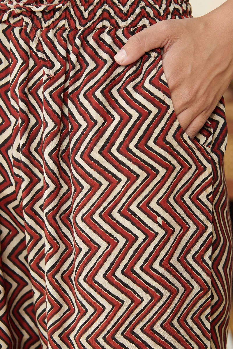 Bagru Hand Block Printed Modal Viscose Farsi Pants