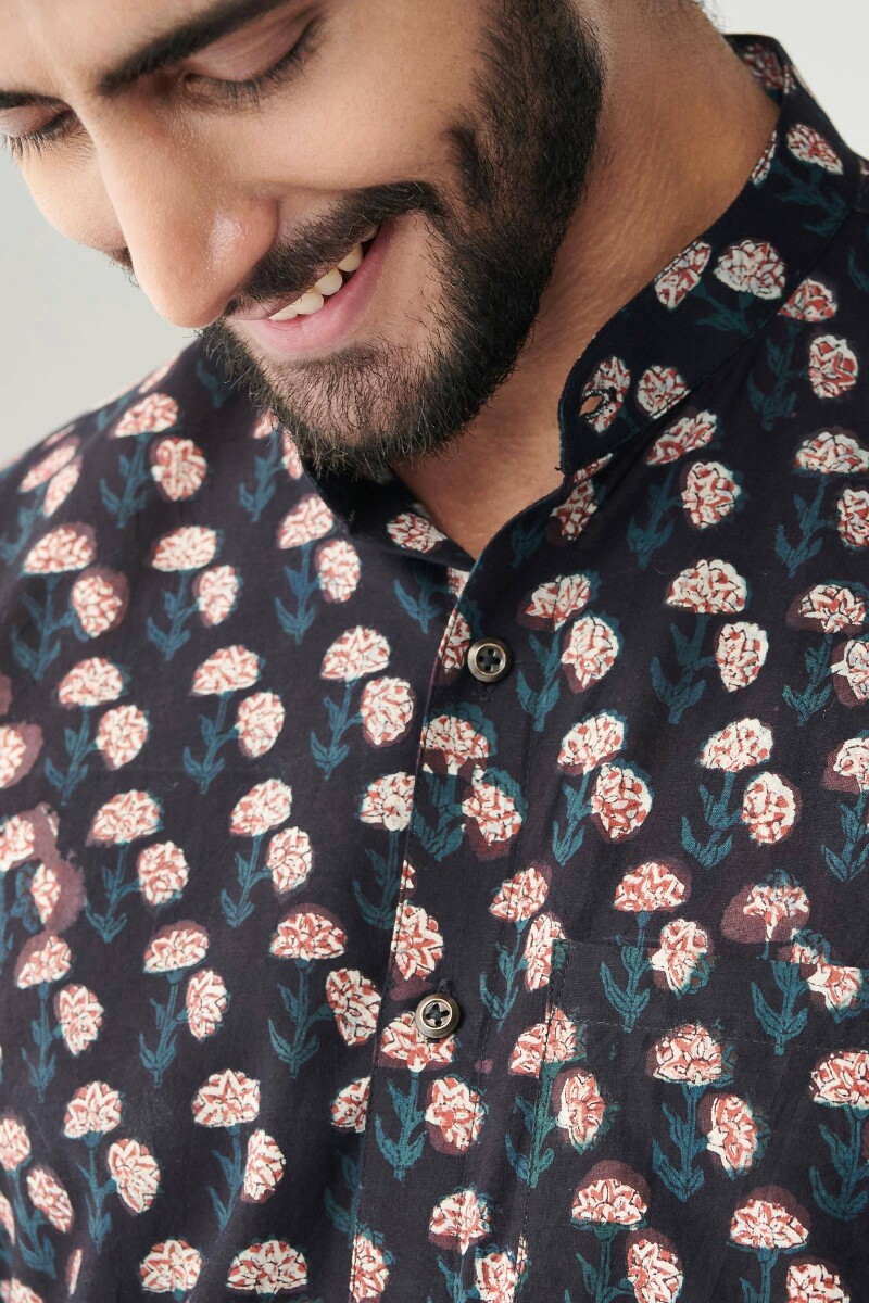 Bagru Hand Block Printed Cotton Shirt
