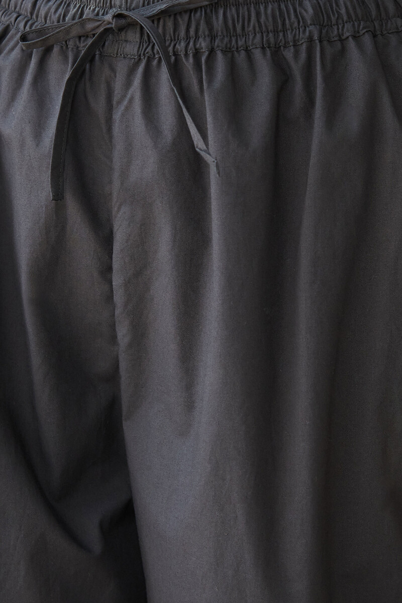 Black Handcrafted Cotton Farsi Pants