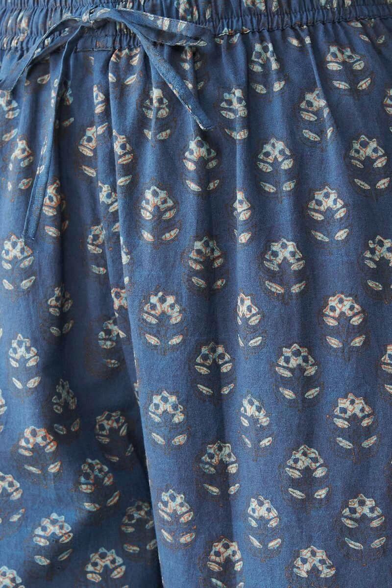 Akola Hand Block Printed Cotton Izhaar Pants