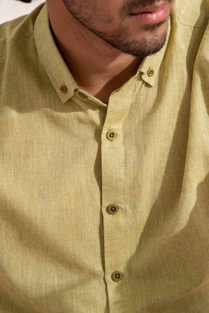 Green Handcrafted Cotton Shirt
