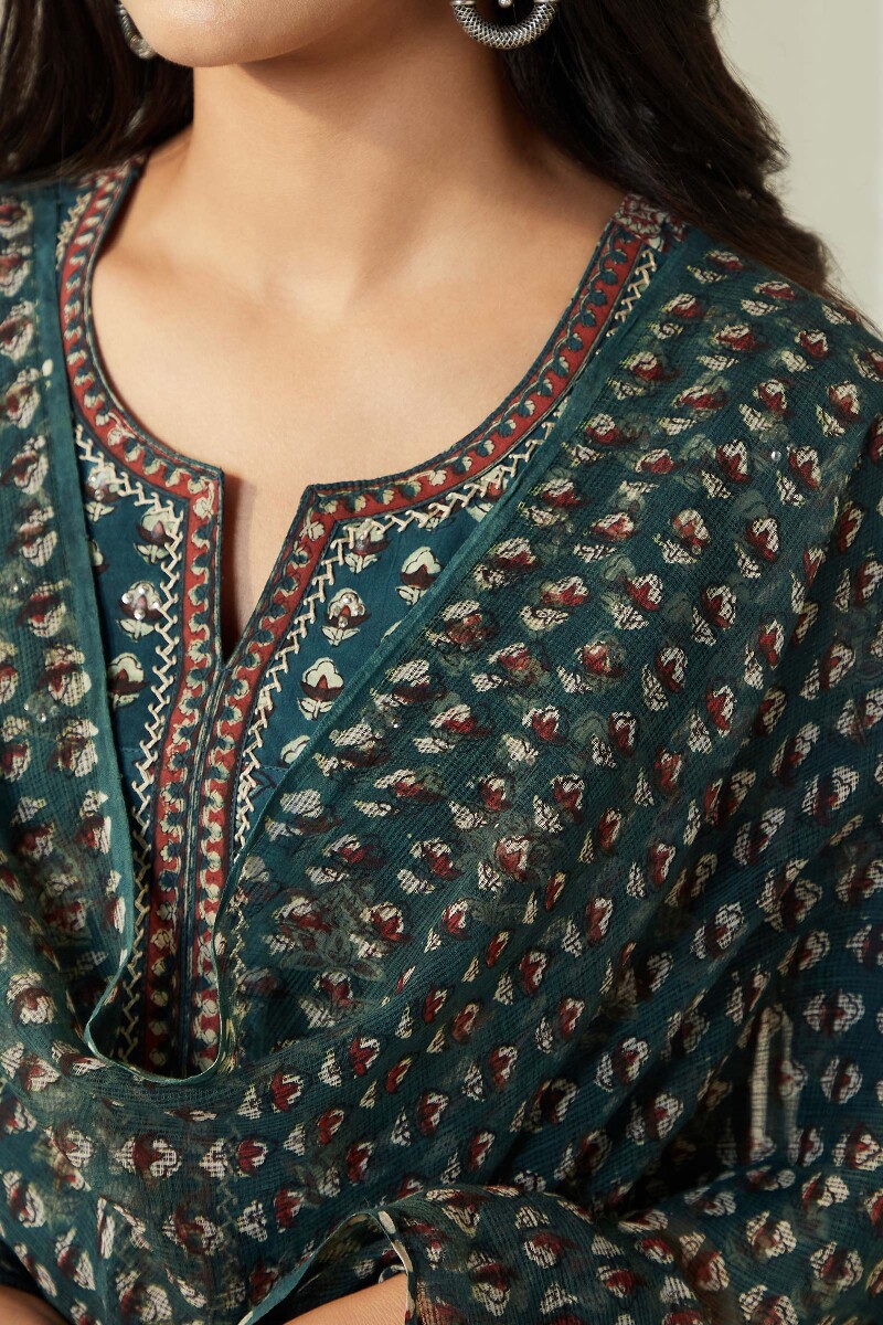 Bagru Hand Block Printed Kota Dupatta