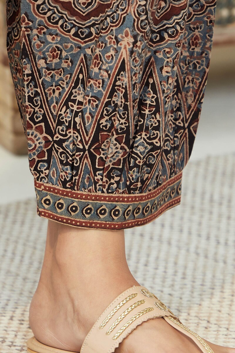 Ajrak Hand Block-Printed Cotton Izhaar Pants